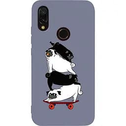 Чехол-накладка Toto Matt TPU 2 mm Print Case Xiaomi Redmi 7 #51 Mops Skate Lavander Grey