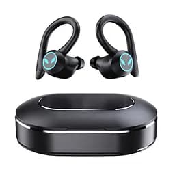 Бездротові спортивні Bluetooth навушники TWS Q25 Pro водонепроникні з сенсорами і мікрофоном Чорні - мініатюра 2