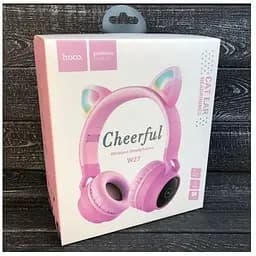 Навушники Hoco W27 CAT EAR Wireless headphones рожеві 6931474718464 - мініатюра 2