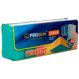 Губки для мытья посуды Prodom Perfect 95 мм х 65 мм х 35 мм 5+2 шт.
