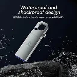 Флеш-накопичувач CooBo USB 3.0 982 ГБ водонепроникний, металевий, високошвидкісна передача даних - мініатюра 4