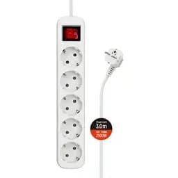 Мережевий фільтр живлення ColorWay (CW-PSEA53W), 5 розеток/ 3M white (CW-PSEA53W)