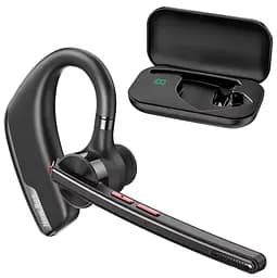 Bluetooth гарнітура New Bee M51 Black з шумоподавленням для роботи та спілкування з подвійним мікрофоном - мініатюра 2
