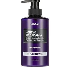 Поживний кондиціонер з медом та олією макадамії Honey & Macadamia Protein Hair Treatment Pure Flower Kundal 500 мл