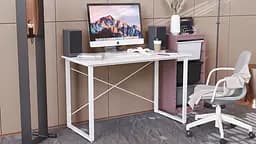 Комп'ютерний стіл Ferrum-decor Дейв 75x140x70 білий ДСП Білий 16мм (FRD-102186) - мініатюра 3