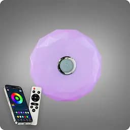 Люстра світлодіодна 517 Dlight RGB з пультом і колонкою 80Вт Білий (02157) - мініатюра 5