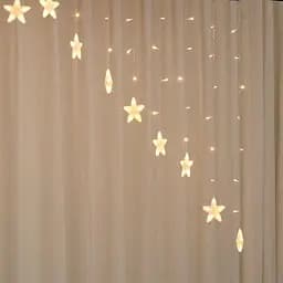 Гірлянда штора Sun Lamp Зірочки 136 led 3 м - мініатюра 5