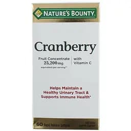 Журавлина з вітаміном C Nature's Bounty 60 гелевих капсул