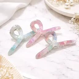 Іридцентні бантики крабіки Rainbow Pearl Bow 12 шт. - мініатюра 5
