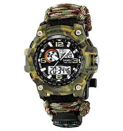 Годинник чоловічий спортивний наручний Skmei 1283 з паракордовим ремінцем (Камуфляж)