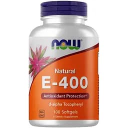 Вітаміни та мінерали NOW Vitamin E-400 D-Alpha Tocopheryl, 100 капсул