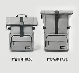 Рюкзак Xiaomi90 Points Urban Roll Top Backpack 18,6 27,3L Black - мініатюра 4