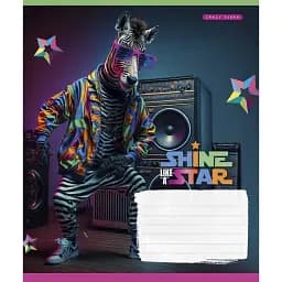 Зошит учнівський Школярик Dance star 018-3276K-5 в клітинку 18 аркушів