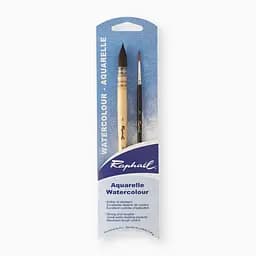 Набір пензлів із натурального ворсу Raphaël, 2 шт, спеціально для акварелі