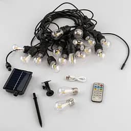 Сонячна гірлянда Lumiled Sollis 15 лампочок 10 м, пульт ДУ, зарядка USB - мініатюра 4