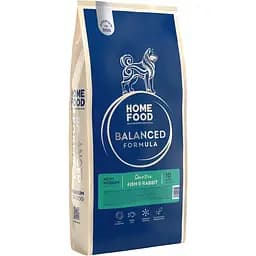 Сухий корм для дорослих собак середніх порід з чутливим травленням Home Food Premium Balanced Formula з рибою та кроликом 10 кг