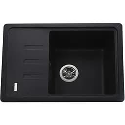 Гранітна мийка Globus Lux Mono графіт 620х435мм-А0001