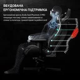 Крісло ігрове Anda Seat Phantom 3 Pro Size L Dark Gray Linen Fabric (AD18YC-06-GB-F) - мініатюра 15