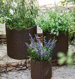 Горщик для квітів Keter 7 л Cylinder Planter Small коричневий - мініатюра 7