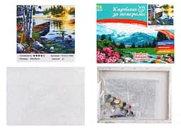 Набор для росписи по номерам Лесная река, TK Group, 30x40 см, 31908