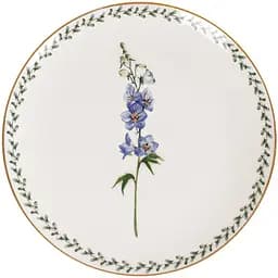 Тарілка Alba ceramics Flower, 26 см, біла з синім (769-035)