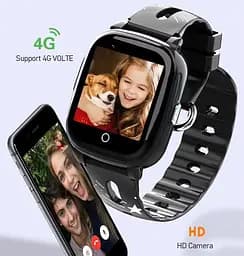 Дитячий смарт годиник Lemfo DF76 з GPS трекером, 4G сім картою та прослушкою Наручний розумний годинник-телефон для дітей Рожевий - мініатюра 13