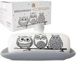 Масляна керамічна Be Happy Совушки S&T 17х13х5.5 см kuh0011208 - мініатюра 2