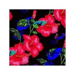 Картина за номерами на чорному фоні Strateg Розкіш гібіскуса 40х40 см