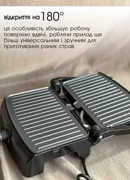 Гриль прижимний Grunhelm, контактний, з антипригарним покриттям, бутербродниця 1000 Вт - мініатюра 6