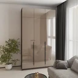 Шафа 3-дверна з антресоллю MebelStar Оскар Gloss BL-B, блок шухляд 150x52x260 см Дуб рістрето/Латте (MBS-5482)