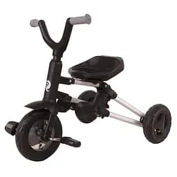 Дитячий триколісний складаний велосипед Qplay Nova+ Rubber, чорний (S700Black+Rubber)