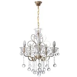 Люстра підвісна Brille кришталева свічка E14 60W (BCL-656S/5)