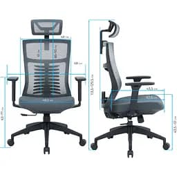Офісне крісло OfficePro Balance OC550-B-DG-DG Black/Dark Gray [148645] - мініатюра 15