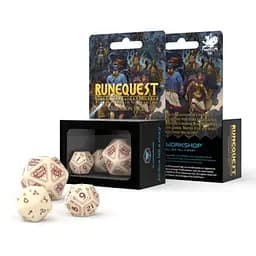 Набір кубиків RuneQuest Beige & burgundy Expansion , 3 шт. (SRQE87)