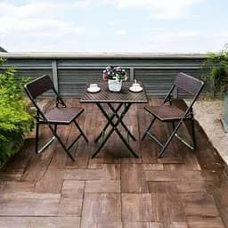 Садовий набір Spring Fun RATTAN BROWN стіл 61.5 см + 2 крісла для тераси - мініатюра 5