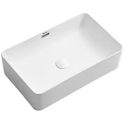 Умивальник накладний Mixxus Premium Quadro-0209 600x370x140 мм з переливом MP6522, Білий