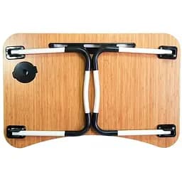 Складаний столик підставка для ноутбука Laptop table в ліжко з підстаканником в асортименті - мініатюра 2
