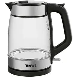 Електрочайник Tefal Glass Kettle 1.7 л скло з підсвіткою чорно-срібний kuh0015297