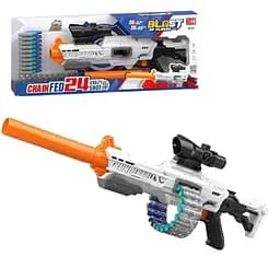 Детский автомат с пулеметной лентой и оптическим прицелом