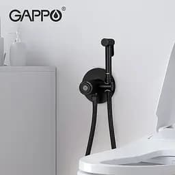 Набір гігієнічного душа прихованого монтажу Gappo G7288-6 з гачком, чорний, Чорний матовий - мініатюра 3