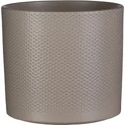 Кашпо Edelman Era pot round рельєфний 23 см сіро-коричневий (1057341)