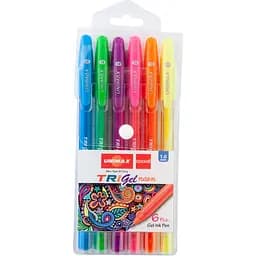 Набір гелевих ручок Unimax Trigel Neon 6 шт. (UX-143)