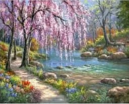 Алмазна мозаїка на підрамнику Лісова річка 30×40 см 60671_BGLD