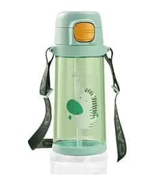 Пляшка для води Casno 690 мл KXN-1219 Зелена (Зебра) з соломинкою TRITAN (KXN-1219_Green) - мініатюра 2