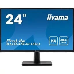 Монітор 23.8" Iiyama ProLite XU2494HSU-B1 WLED, VA, 1920x1080 (16:9), 3 мс, 75 Гц, 250 кд/м², 3000:1, 178°/178° чорний