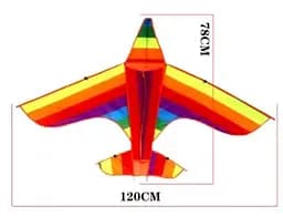 Повітряний змій "Літачок" C 52194, 120х78 см, в пакеті (6900067521941)