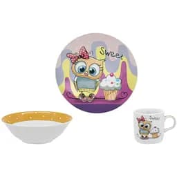 Набор посуды детский Limited Edition Sweet Owl 3 предмета фарфора (YF6027)