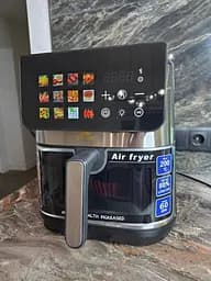 Аерофритюрниця T.K.Line TK00263 з регулюванням температури антипригарною чашею 4 л 1500 Вт Чорний - мініатюра 3