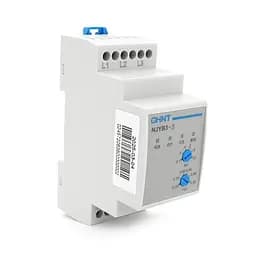 Реле контролю фаз CHINT NJYB3-3 AC380V, 3F3P, Захист U- (0,7~0,95) *Us, Затримка 0,1~10с, Захист обриву фаз, Ue240/415V, Ie0.75/0.47, 1CO+1NO