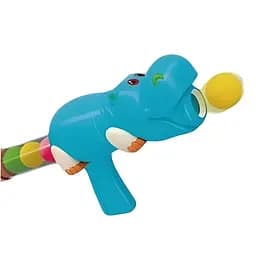 Іграшковий помповий пістолет-бегемот 5006 B з 6 м'якими набоями, синій